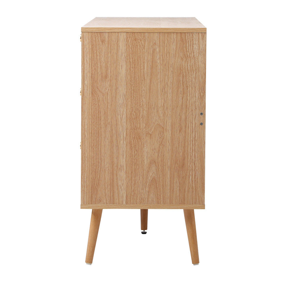 Cozzi 5 or 6 Draw Wood Rattan Dresser Unit | Tallboy Chest Of Drawers Storage Unit