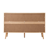 Cozzi 5 or 6 Draw Wood Rattan Dresser Unit | Tallboy Chest Of Drawers Storage Unit