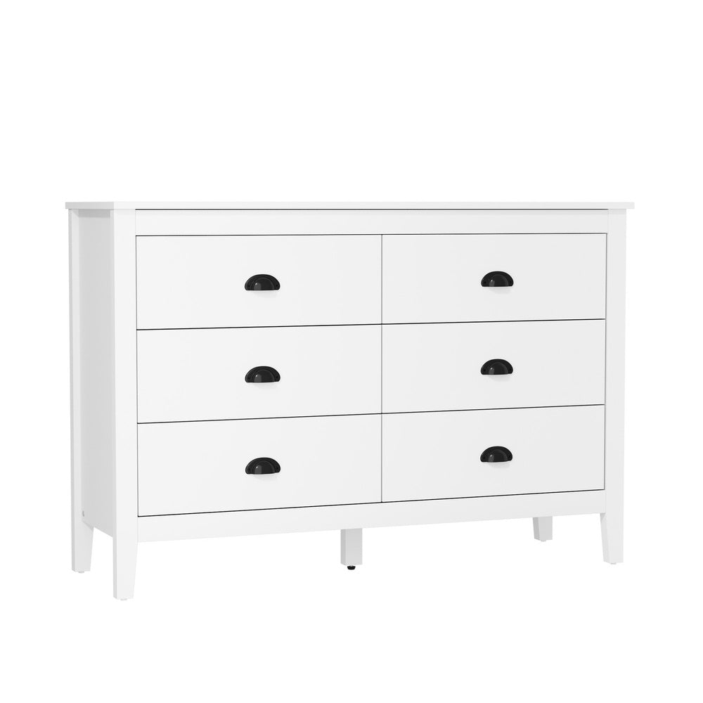 Sannero Hampton Style 6 Chest Of Drawers 2 Bedsides Bedroom Package | Traditional White Storage Cabinets