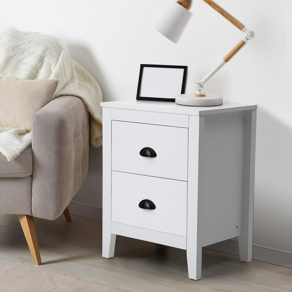 Sannero Hampton Style 6 Chest Of Drawers 2 Bedsides Bedroom Package | Traditional White Storage Cabinets