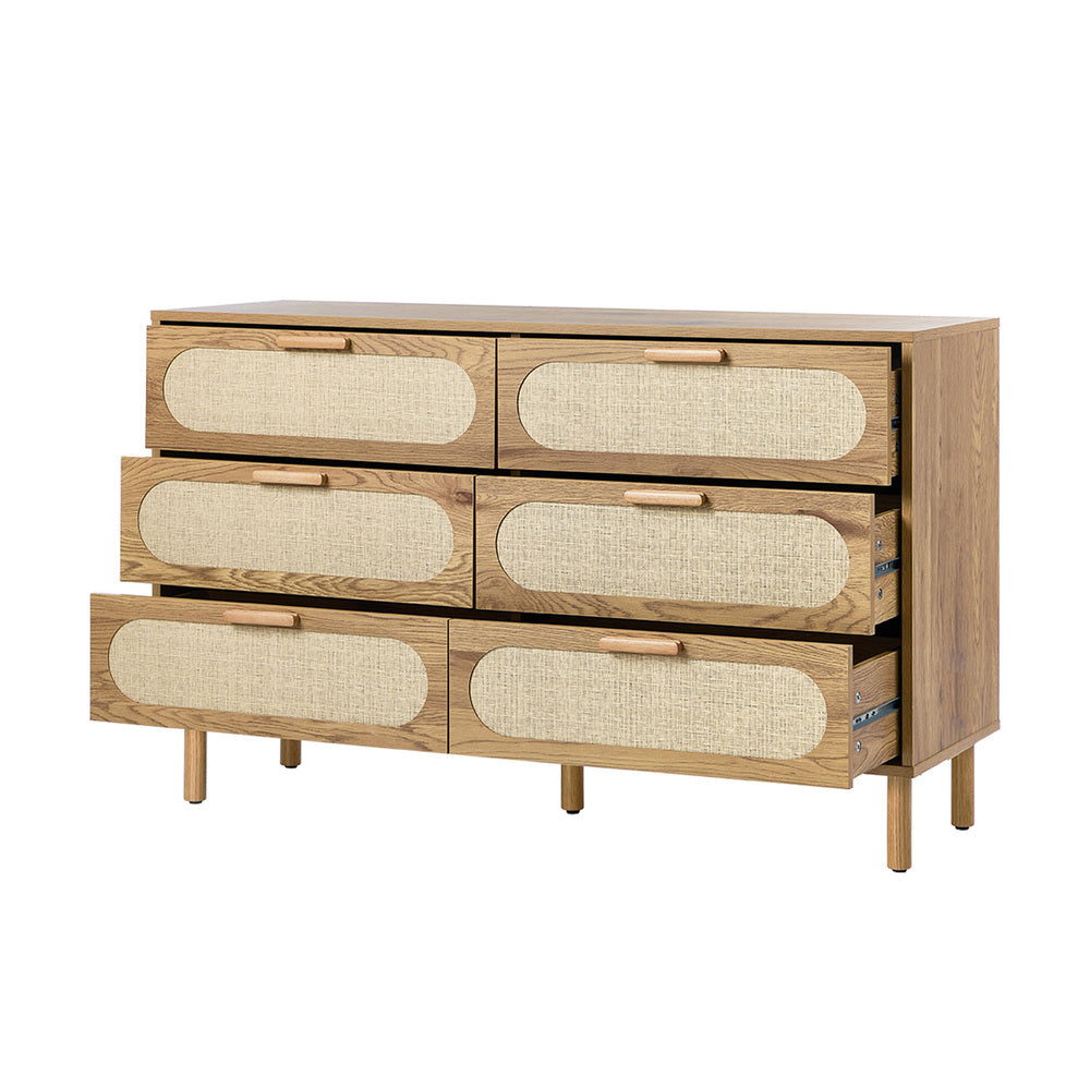 Maison Rattan 6 Chest of Drawers Dresser Cabinet | Rattan Storage Unit Furniture