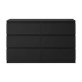 Essenza Modern 6 Chest Of Drawers Storage Cabinet | Elegant Wooden Fingerpull Storage Unit