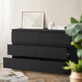 Essenza Modern 6 Chest Of Drawers Storage Cabinet | Elegant Wooden Fingerpull Storage Unit