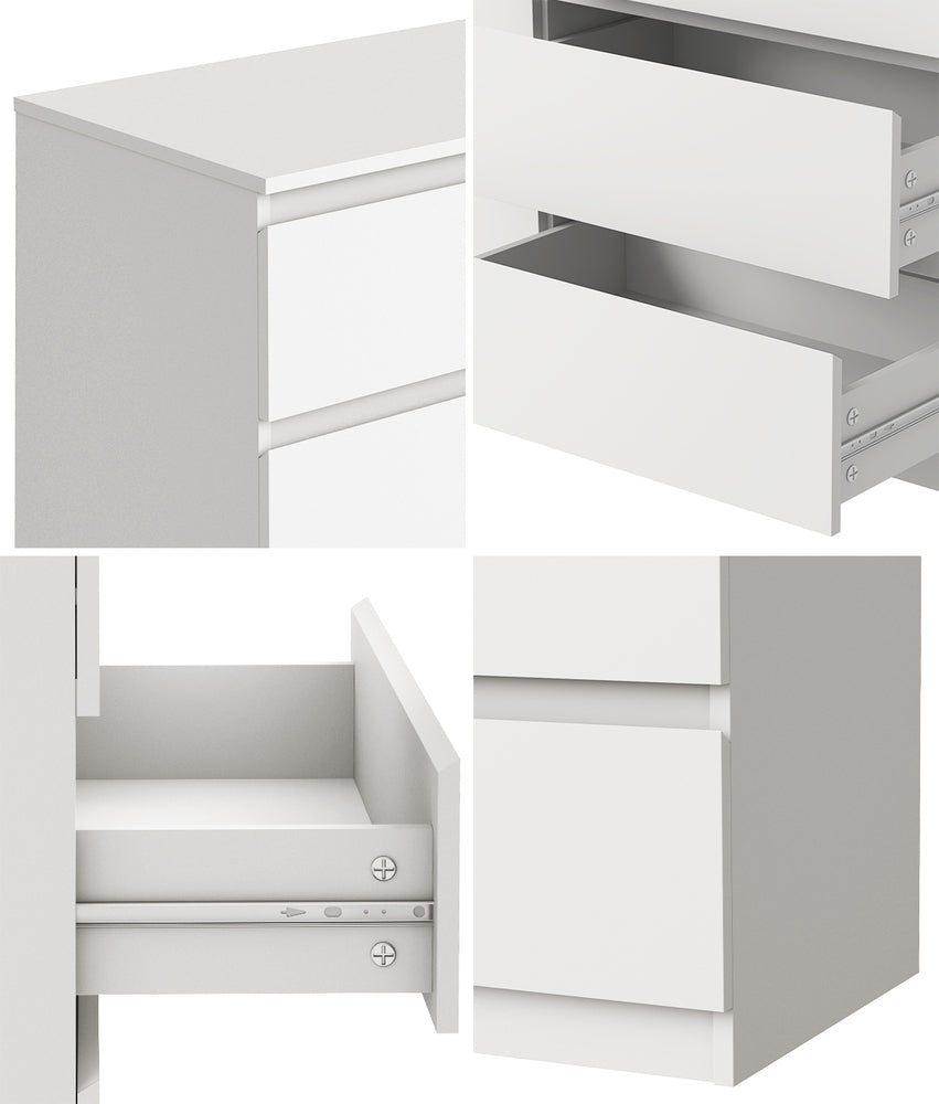 Essenza Modern 6 Chest Of Drawers Storage Cabinet | Elegant Wooden Fingerpull Storage Unit
