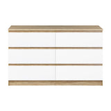 Essenza Modern 6 Chest Of Drawers Storage Cabinet | Elegant Wooden Fingerpull Storage Unit