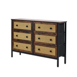 Prato Rustic Rattan Chest of Drawers Dresser Cabinet | Rattan Storage Unit Furniture Five Six Eight Draws