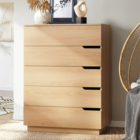 Urbino 5 Draw Modern Dresser Tallboy | 5 Draw Chest Of Drawers Wooden Storage Unit