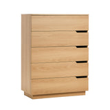 Urbino 5 Draw Modern Dresser Tallboy | 5 Draw Chest Of Drawers Wooden Storage Unit