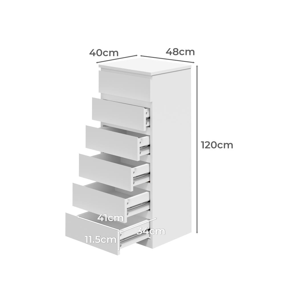 Santori Blanco Modern Chest Of Drawers Storage Cabinet | Elegant White Wooden Tallboy