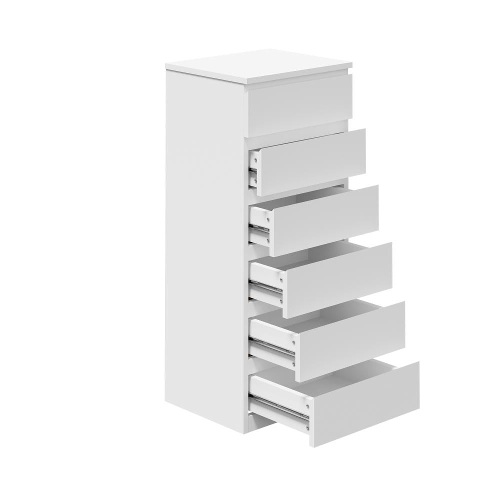 Santori Blanco Modern Chest Of Drawers Storage Cabinet | Elegant White Wooden Tallboy
