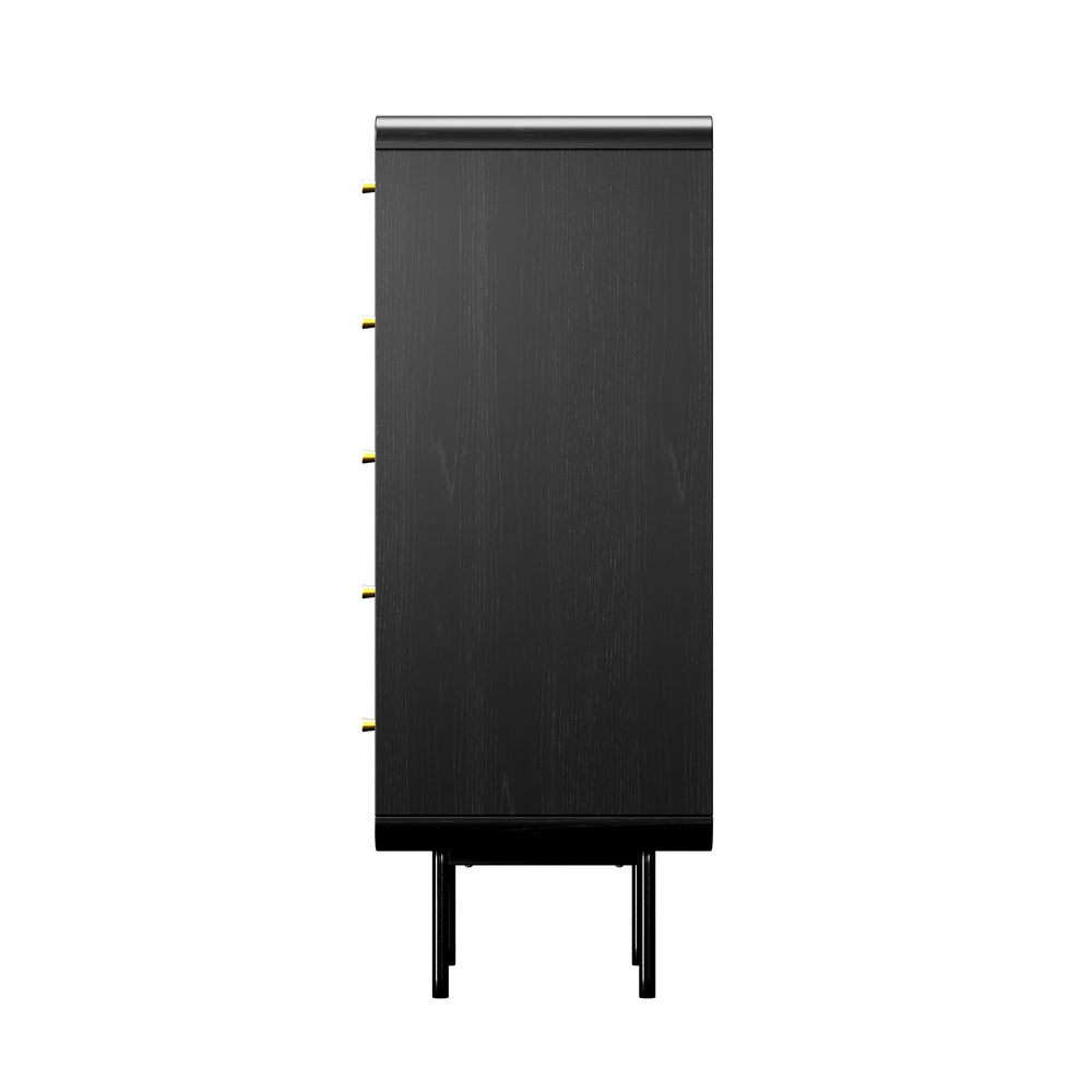 Vesio 5 Draw Modern Dresser Tallboy | 5 Draw Chest Of Drawers Storage Unit
