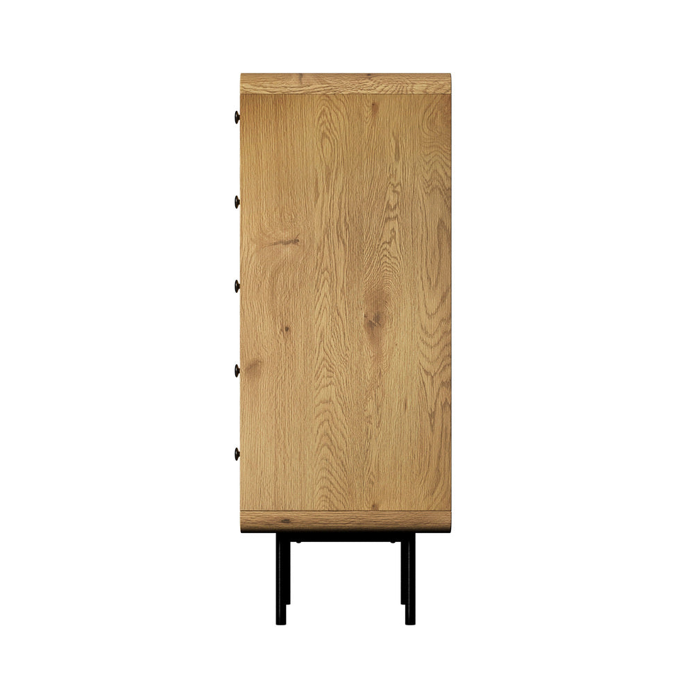Vesio 5 Draw Modern Dresser Tallboy | 5 Draw Chest Of Drawers Storage Unit