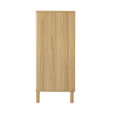 Cozzi 4 Draw Wood Rattan Dresser Unit | Tallboy Chest Of Drawers Storage Unit