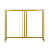 Imporium Marble Effect Top Console Table | White and Gold Hallway Entry Table