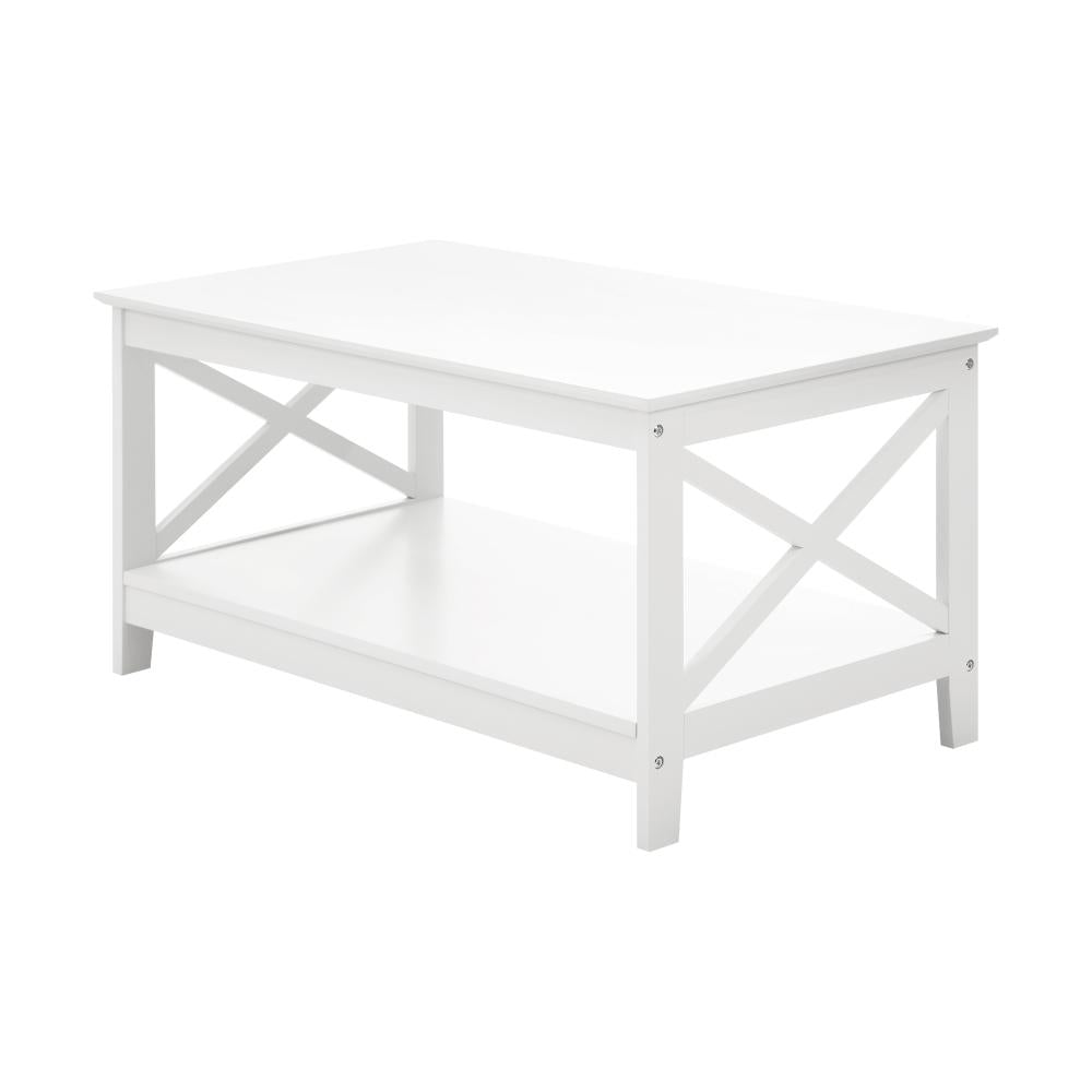 Palermo X-Beam 2 Tier Wooden Coffee Table | Modern Versatile Coffee Table