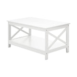 Palermo X-Beam 2 Tier Wooden Coffee Table | Modern Versatile Coffee Table
