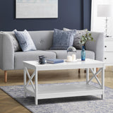 Palermo X-Beam 2 Tier Wooden Coffee Table | Modern Versatile Coffee Table