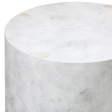 Petrus Marble Effect Round Coffee Table Set | Set of Two Marble Style Round Tables
