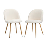 Set of Two Teddy Lilo Boucle Fabric Dining Chairs | Premium Boucle Fabric Dining Chair Set