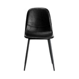Set of 2 Murano PU Leather Soft Padded Dining Room Chairs | Slim PU Leather Modern Dining Chairs Set