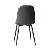 Set of 2 Murano PU Leather Soft Padded Dining Room Chairs | Slim PU Leather Modern Dining Chairs Set