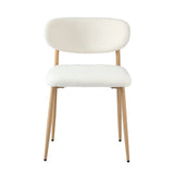 Set of Two Lexi Teddy Boucle Fabric Dining Chairs | Premium Boucle or Fabric Dining Chair Set