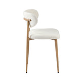Set of Two Lexi Teddy Boucle Fabric Dining Chairs | Premium Boucle or Fabric Dining Chair Set
