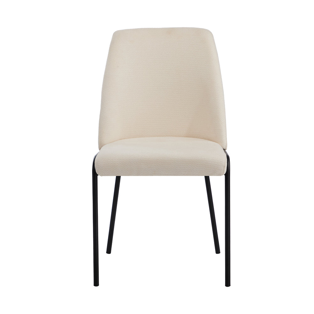 Set of Two Alegro Plush Chenille Fabric Dining Chairs | Premium Soft Touch Fabric Dining Chair Set