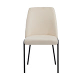 Set of Two Alegro Plush Chenille Fabric Dining Chairs | Premium Soft Touch Fabric Dining Chair Set