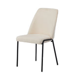 Set of Two Alegro Plush Chenille Fabric Dining Chairs | Premium Soft Touch Fabric Dining Chair Set