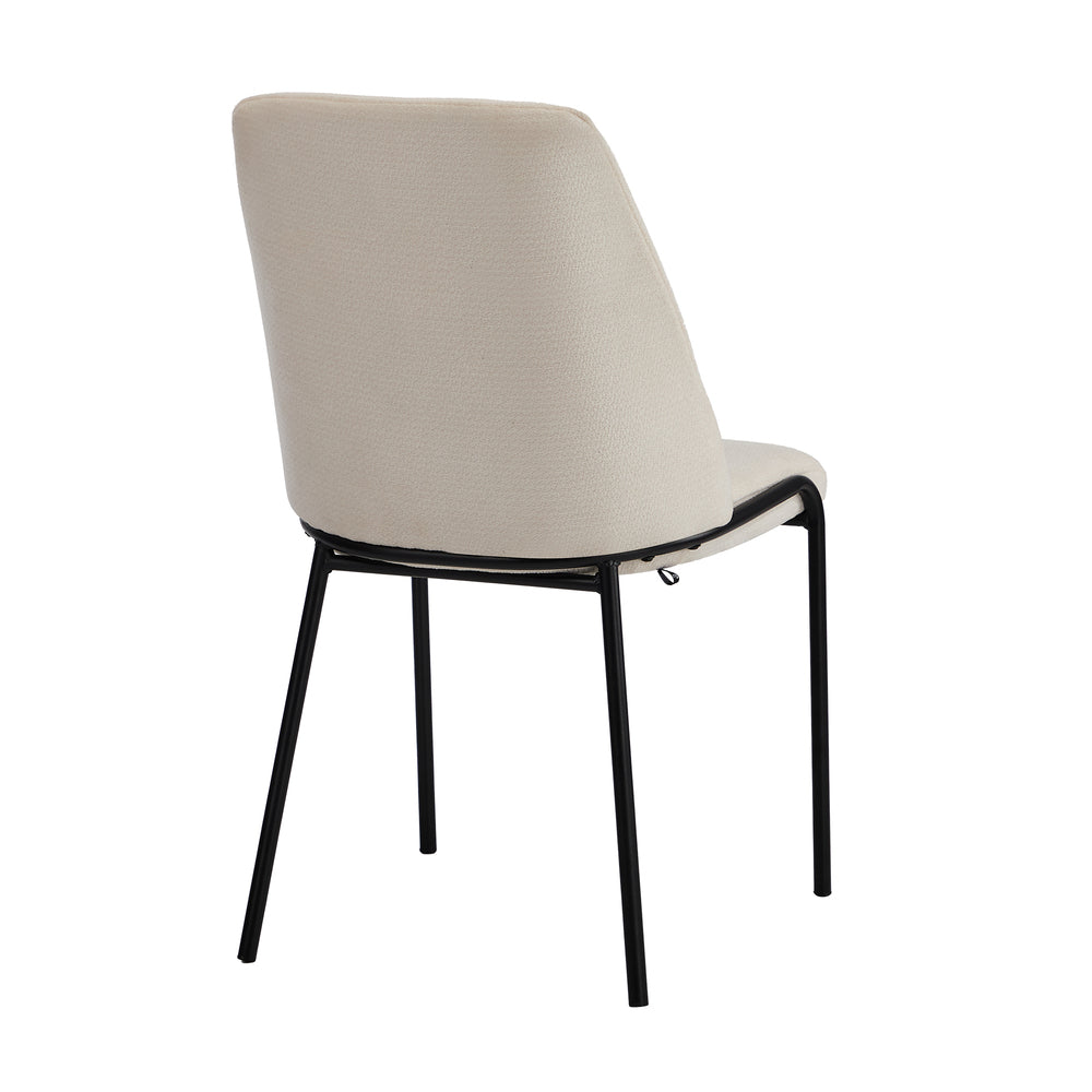 Set of Two Alegro Plush Chenille Fabric Dining Chairs | Premium Soft Touch Fabric Dining Chair Set