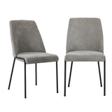 Set of Two Alegro Plush Chenille Fabric Dining Chairs | Premium Soft Touch Fabric Dining Chair Set