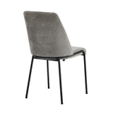 Set of Two Alegro Plush Chenille Fabric Dining Chairs | Premium Soft Touch Fabric Dining Chair Set