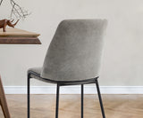 Set of Two Alegro Plush Chenille Fabric Dining Chairs | Premium Soft Touch Fabric Dining Chair Set