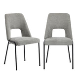 Set of Two Aspire Plush Chenille Fabric Dining Chairs | Premium  Fabric Dining Chair Set
