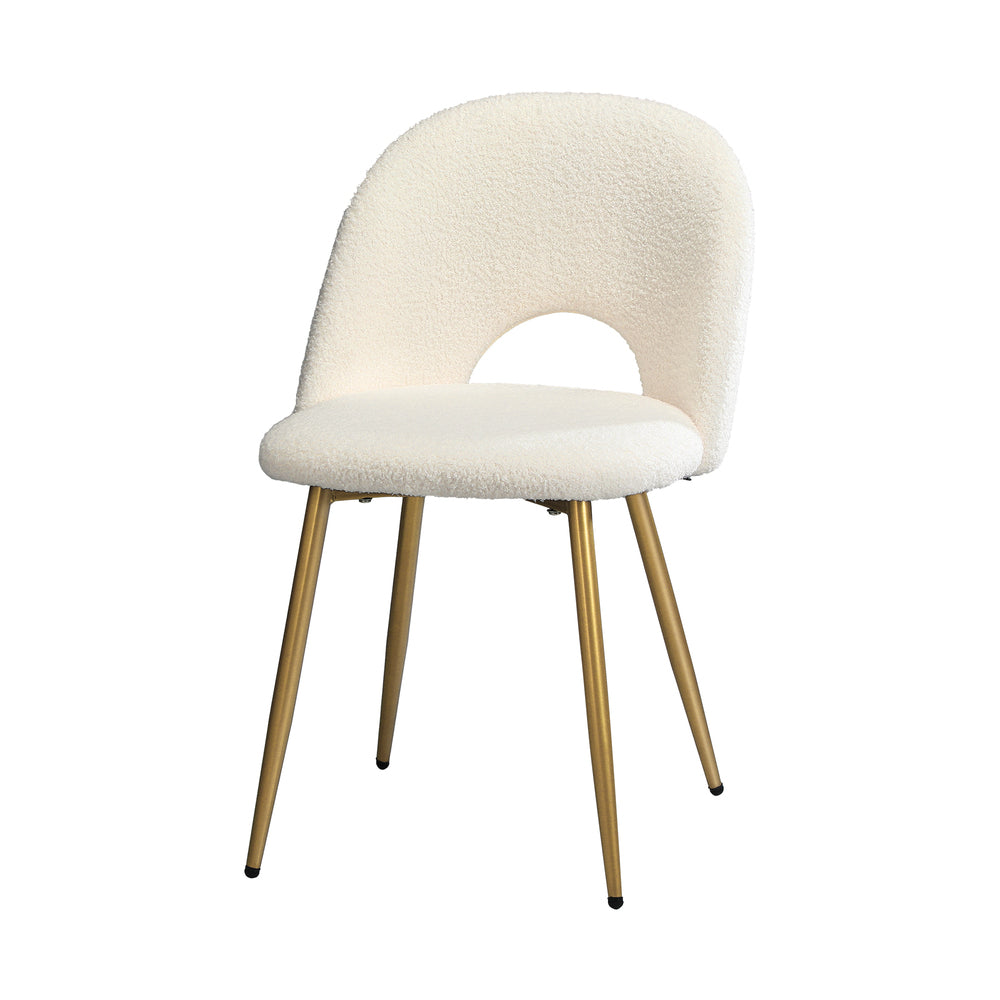 Set of Two Teddy Lilo Boucle Fabric Dining Chairs | Premium Boucle Fabric Dining Chair Set