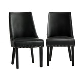 Set of Two Bordeaux Soft Padded Dining Chairs | Premium French Provincial Look Studded Dining Chairs
