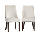 Set of Two Bordeaux Soft Padded Dining Chairs | Premium French Provincial Look Studded Dining Chairs