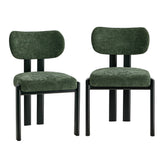 Set of Two Oslo Curved Modern Dining Chairs | Minimalist Luxury Designer Dining Chairs