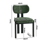 Set of Two Oslo Curved Modern Dining Chairs | Minimalist Luxury Designer Dining Chairs