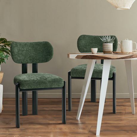 Set of Two Oslo Curved Modern Dining Chairs | Minimalist Luxury Designer Dining Chairs