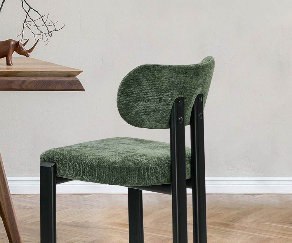 Set of Two Oslo Curved Modern Dining Chairs | Minimalist Luxury Designer Dining Chairs