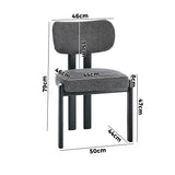 Set of Two Oslo Curved Modern Dining Chairs | Minimalist Luxury Designer Dining Chairs