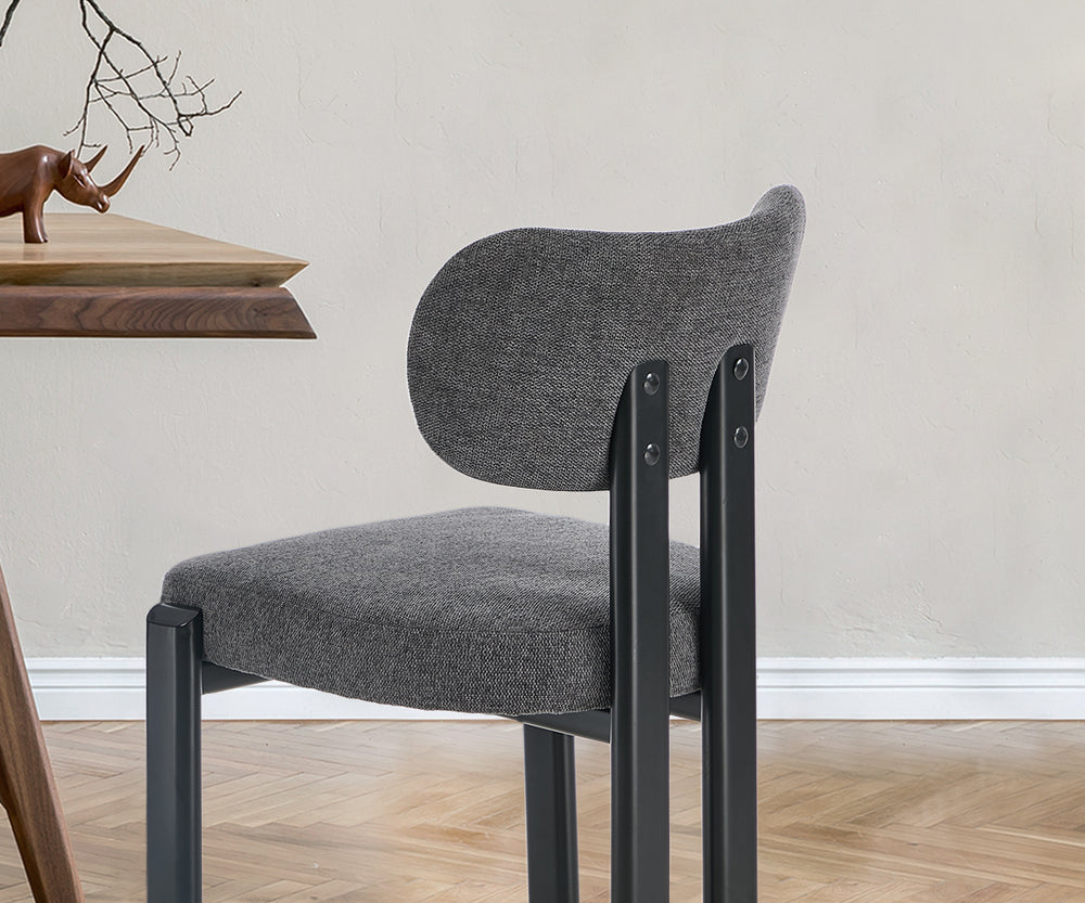 Set of Two Oslo Curved Modern Dining Chairs | Minimalist Luxury Designer Dining Chairs