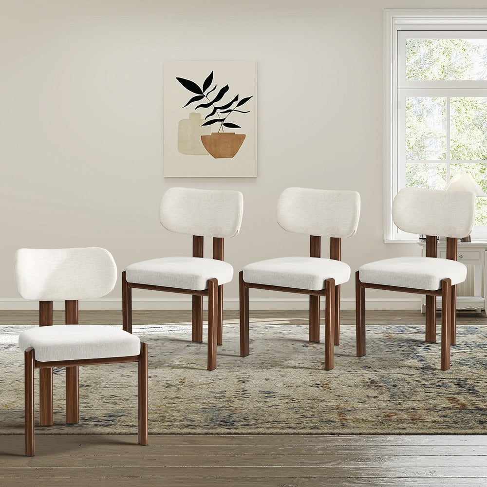 Set of Two Oslo Curved Modern Dining Chairs | Minimalist Luxury Designer Dining Chairs