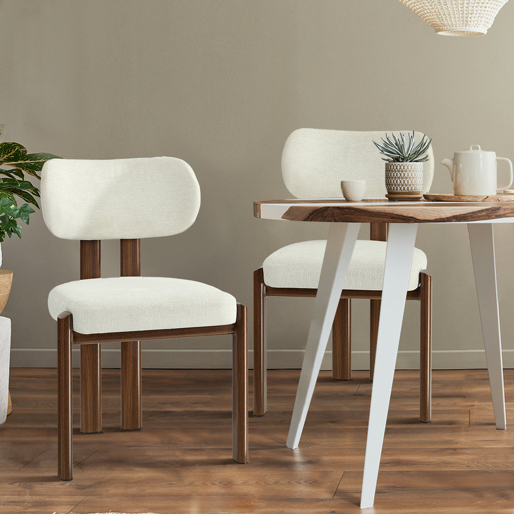 Set of Two Oslo Curved Modern Dining Chairs | Minimalist Luxury Designer Dining Chairs