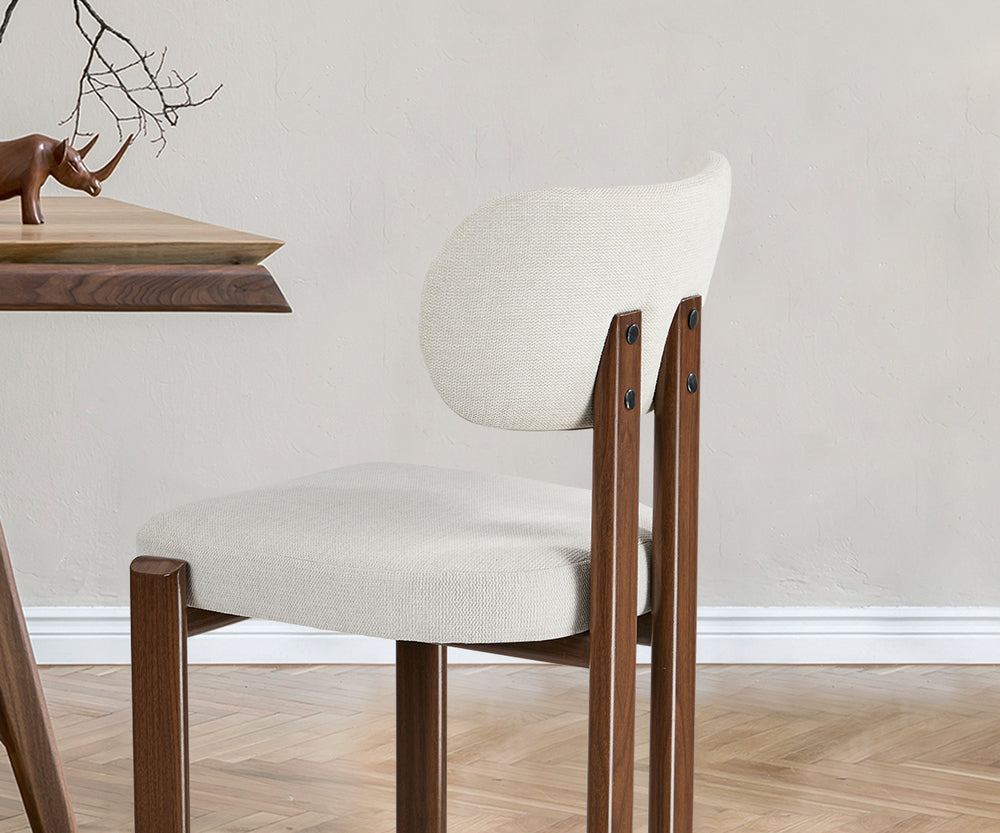 Set of Two Oslo Curved Modern Dining Chairs | Minimalist Luxury Designer Dining Chairs