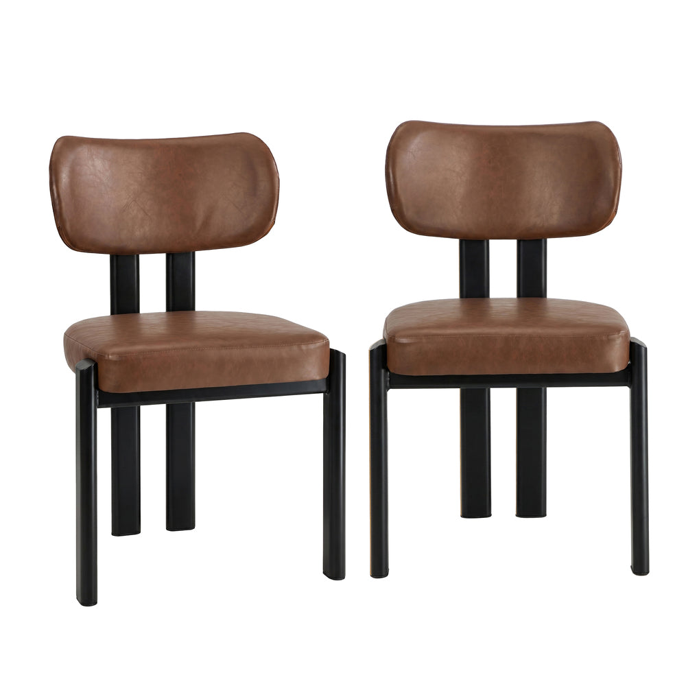 Set of Two Oslo Curved Modern Dining Chairs | Minimalist Luxury Designer Dining Chairs
