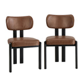 Set of Two Oslo Curved Modern Dining Chairs | Minimalist Luxury Designer Dining Chairs