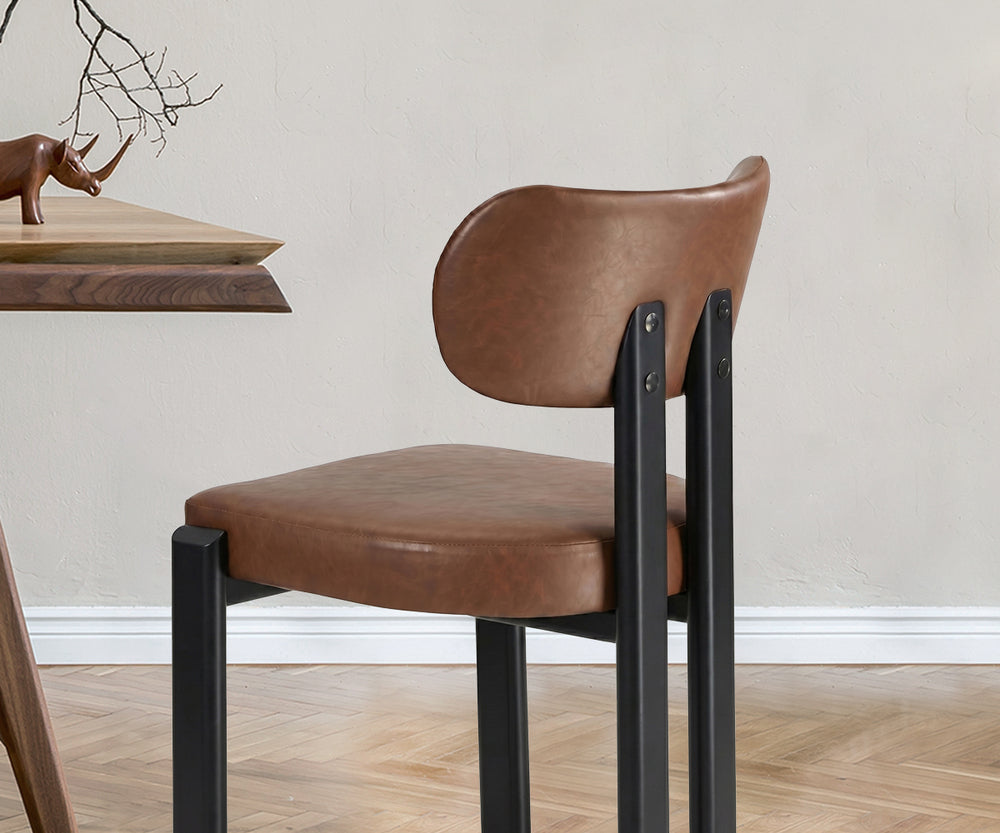 Set of Two Oslo Curved Modern Dining Chairs | Minimalist Luxury Designer Dining Chairs